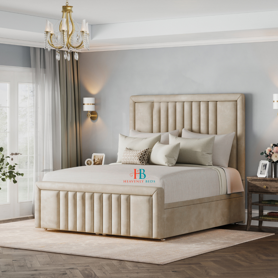 Ottoman Kingsize Divan Bed and Headboard Set