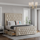 Cannes Divan Drawer Storage Bed with Footboard