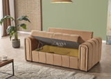 Yalina 3 Seater Sofa Bed + 2 Seater Storage Sofa 3+2 Mink