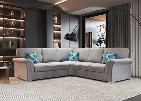 Madrid 2c2 Corner Sofa - Optional Studded Edge