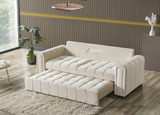 Reem 3 Seater Sofa Bed + 2 Seater Storage Sofa 3+2 Cream