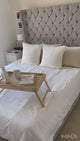 Wingback Super Kingsize Bed Frame in Silver Naples