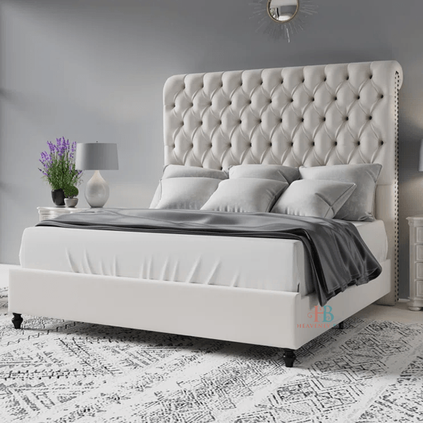 white sleigh bed frame kingsize