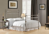 Chrome plated metal bedframe with 143cm head hieght